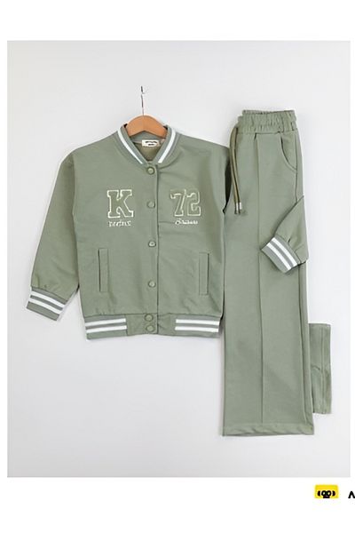 YARENKİDS Unisex College Coat Tracksuit 2 Piece Set