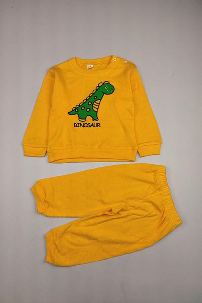 Peki Men's Waffle Dinosaur Embroidered Cotton Suit - Add 5 Pay 4 Newborn Gift Lantern Fb 15238