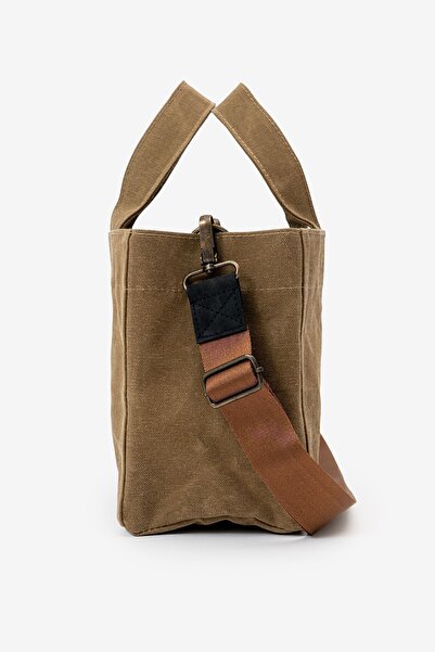 Goo Leather Goods Plátěný popruh pro každodenní použití přes rameno a do ruky Tote Bag - tvrdá tkanina