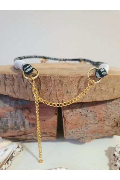 Loyal Friend Store Zilli Ayarlanabilir Köpek Boyun Tasması Bohem Köpek Kolyesi (45-60 CM)