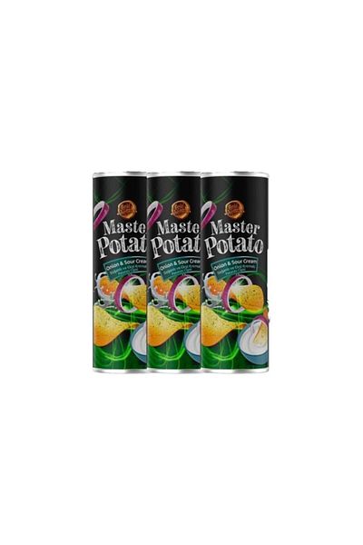Master Potato Onion & Sour Cream Chips 160 Gr-3 Pieces