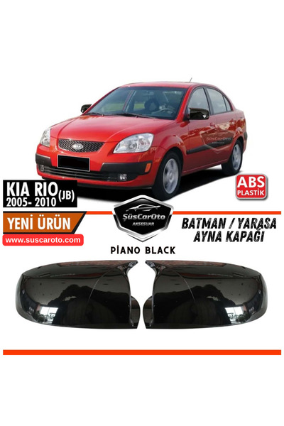 ŞüsCarOto Aksesuar Kia Rio JB 2006-2012 Uyumlu Batman Yarasa Ayna Kapağı Pian...