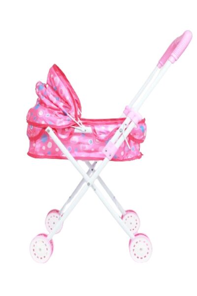 teknotrust Yataklı Ve Tenteli Kaliteli Metal Oyuncak Puset Bebek Arabası