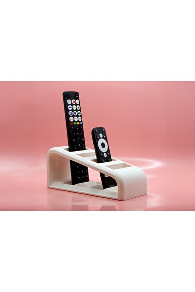 Genel Markalar Kumanda Organizer Standı Uzaktan Kumanda Düzenleyici 4 TV Kumandalık Modern Beyaz