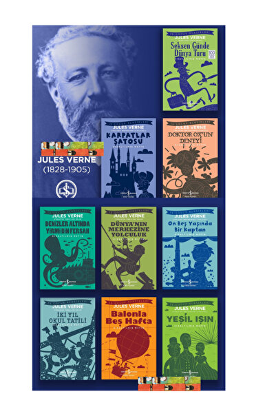 TÜRKİYE İŞ BANKASI KÜLTÜR YAYINLARI Çocuk Klasikleri - Jules Verne-9 kitap