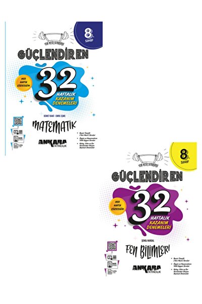 Açı Yayınları 8.sınıf Ankara Güçlendiren Matematik Fen Bilimleri 32 Haftalık ...