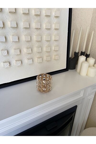 decovien Metal Gold Mumluk Dekoratif Şamdan Luxury