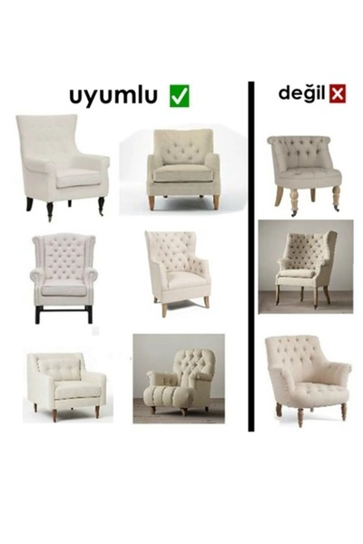 MAVİ YELKEN HOME BATTAL BOY Lastikli Koltuk Örtüsü Seti (2 Adet 3'lü + 2 Adet 1'li) - Lastikli Koltuk Kılıfı