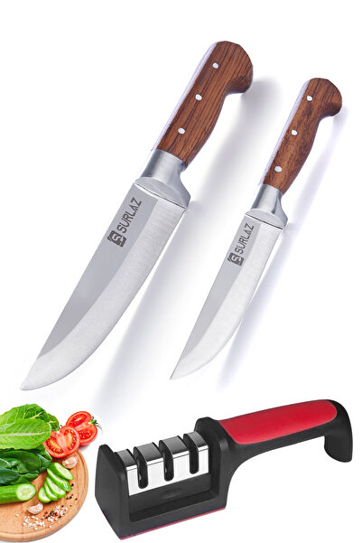 SürLaz Sürmene Butcher Mutfak Bıçak Seti Kurban Bıçağı 3 Parça Set Kasap Bıçakları