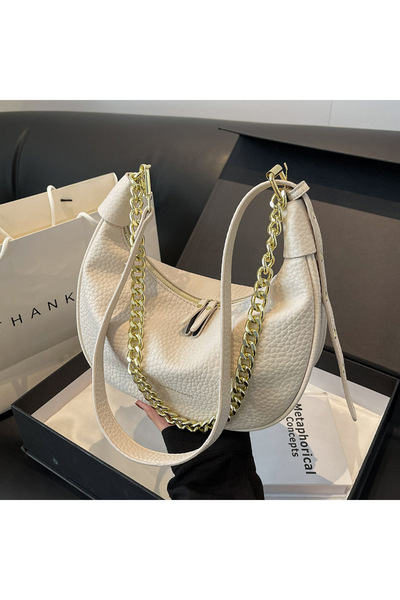 MOD10 Yeni Kadın Büyük Kapasiteli Şık Çanta - Tek Omuz Askılı ve Zincir Detaylı