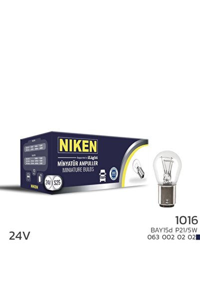 Niken 24V 1016 AMPUL ŞT (P21/5W) BAY15d 10LU