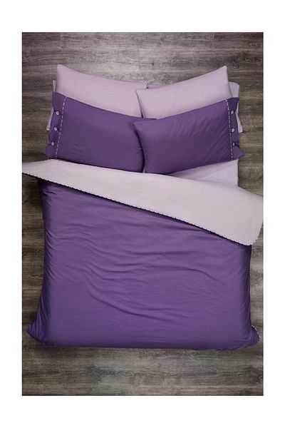 Snow Σετ Παπλωματοθήκη Lilac Purple Premium Natura Διπλό