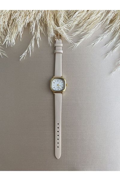 QUARTZ Retro Minimal Vintage Leather Cord Women's Wristwatch