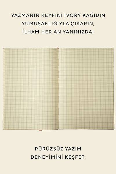 Victoria's Journals Softtons Notebook with Flexible Cover - Cream 128 Yp. Checkered