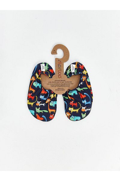 LC Waikiki Navy Blue Animal Printed Baby Boy Sea Shoes - SLIP/STOP
