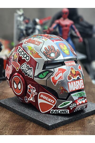 Marvel İron Man Demir Adam 3D Elektronik Kask ( Özel Tasarım )
