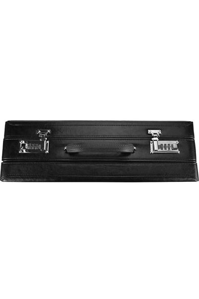 Başkent Çanta Galerisi Black Leather Single Gusseted Briefcase and Bond Bag