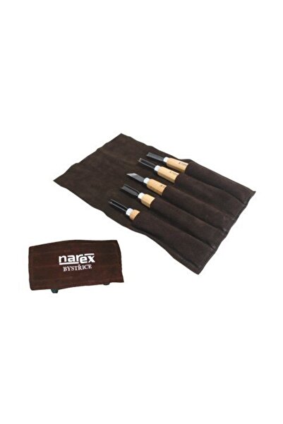 NAREX 869300 Yeni Başlayanlar İçin Çantalı Ahşap Oyma Seti 5 Parça