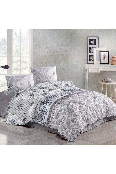 Kristal Double Quilt Set Eflal Navy Blue