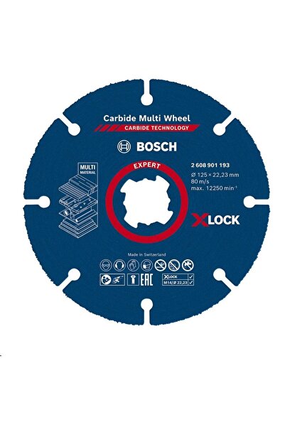 Bosch Carpide Multi Whell Taşlama İçin Ahşap Kesme Diski 125 mm (Elmas Uçlu)