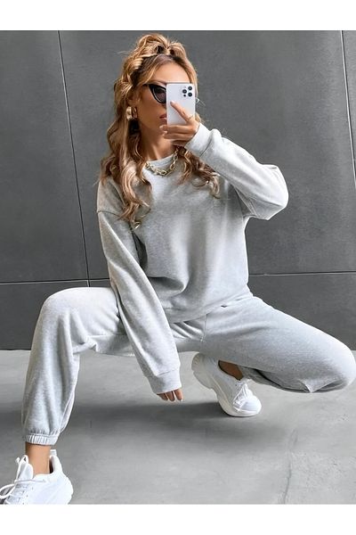 NewCabin New Season Crew Neck Oversize Sweat - 3 Thread Tracksuit Set