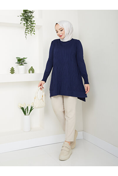 Pamuk Butik Γυναικείο πλεκτό με μοτίβο με κρύο νήμα Mercerized