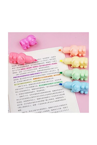 Polin Ayıcık Figürlü Mini Fosforlu Kalem Seti 5 Renk