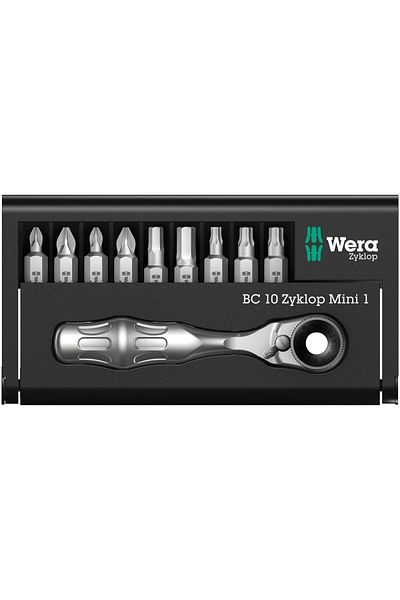 wera Bit-check 10 Zyklop Mini Ratchet Set (05073645001)