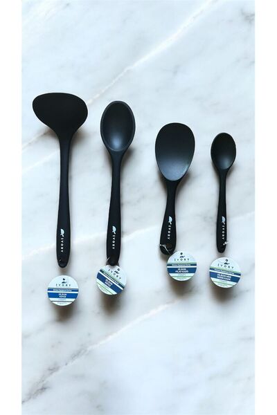 VLKHOME IVORY SİLİKON KEPÇE KAŞIK SETİ 4 PARÇA