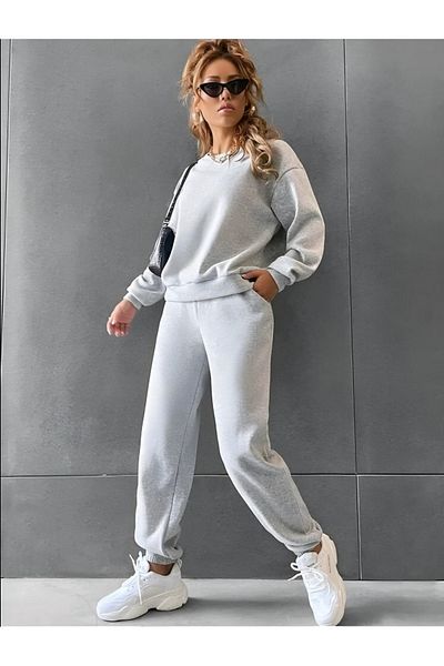 Risil-Nu Company New Season 3 Thread Crew Neck Sweat - Oversize Tracksuit Set