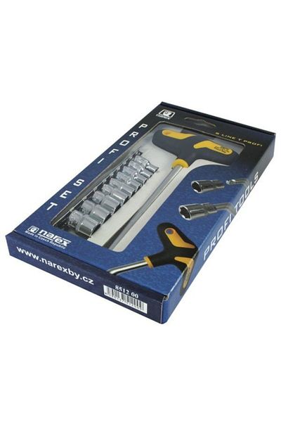 NAREX 851200 1/4'' T Handle 6 Corner Socket Wrench Set