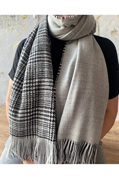 ALLURİNG Winter Double Sided Shoulder Shawl - 70X190Cm