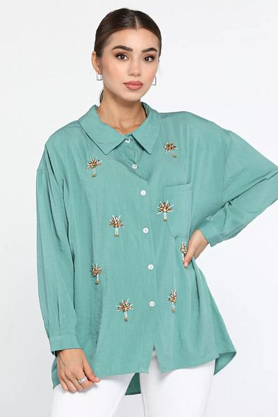 julude Γυναικείο πουκάμισο Casual Stone Mint