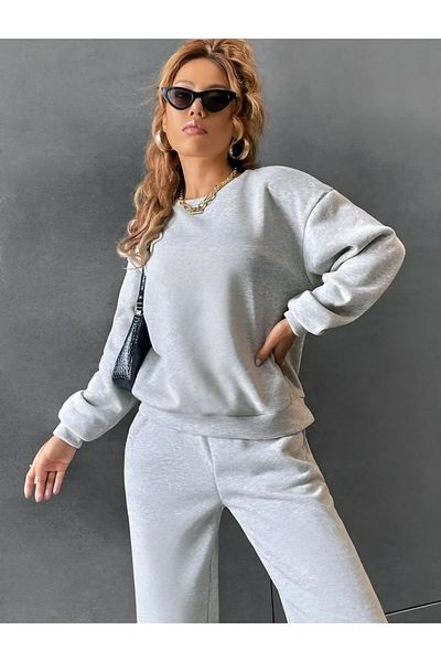 NewCabin New Season Crew Neck Oversize Sweat - 3 Thread Tracksuit Set