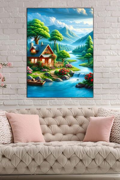 SEVFOTO Πίνακας σε καμβά με θέμα το μπλε σκηνικό ομορφιάς