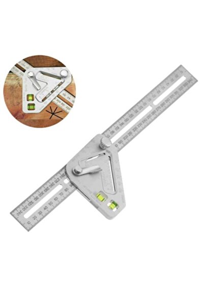 Rox Wood 0122 Çok Amaçlı Terazili Açılı Gönye 350 mm