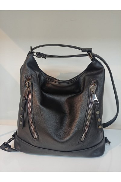 Kumru Çanta Black Color Women's Shoulder And Backpack