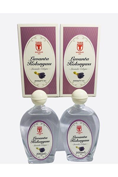 Tariş Lavanta Kolonyası 80 Derece 200ml Cam Şişe - 2'li Set