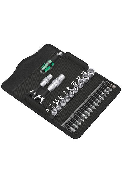 wera طقم مقبس صغير Zyklop 27 قطعة