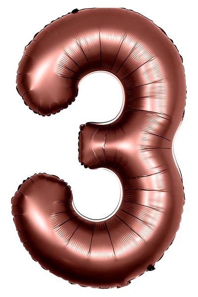 kidspartim 40 Inch 100 cm Chocolate Brown Foil Balloon - 3 Figures