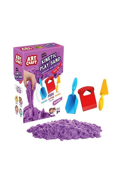 Doğan Oyuncak Dünyası Purple Kinetic Play Sand with Accessories (1000 Gr.) - Art Craft Kinetic Sand Set - Play Sand - Art Sand Sand