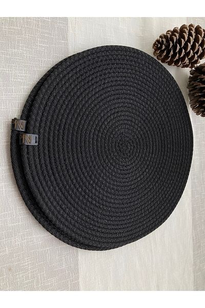 Naspar 4 Bucuri Culoare Neagră Farfurie / Servire Americană / Farfurie / Prezentare Cafea 32 Cm