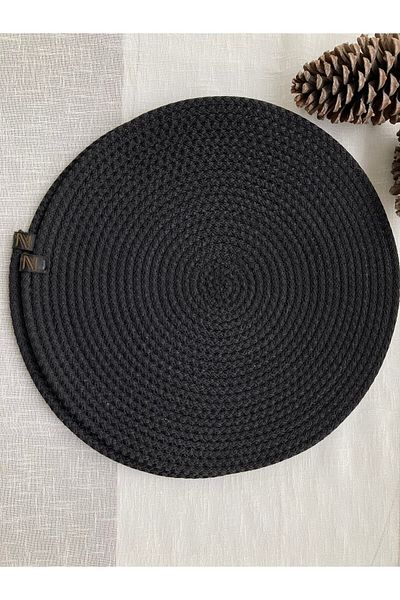 Naspar 4 Bucuri Culoare Neagră Farfurie / Servire Americană / Farfurie / Prezentare Cafea 32 Cm