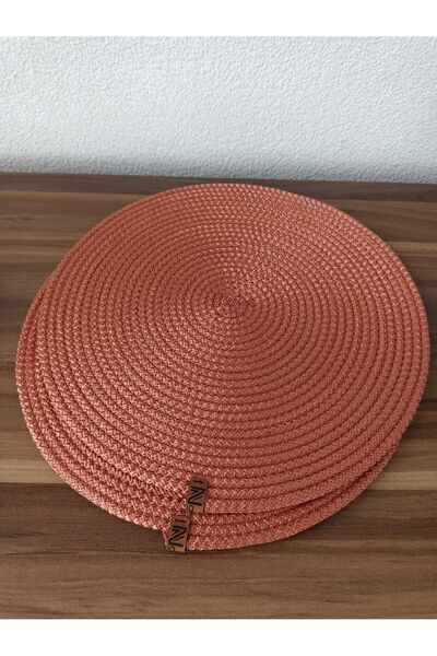 Naspar 32 CM Copper Color Plate - 2 Pieces of American Placemat