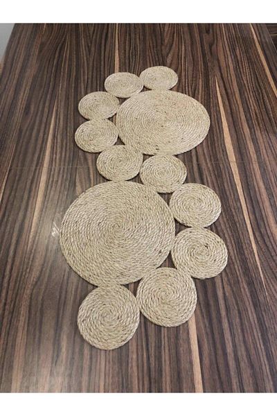 Naspar Iuta din răchită Sufragerie / Față de masă Bucătărie / Aleer / Ranır 75x35cm (FĂCUT PRIN CUSUT)