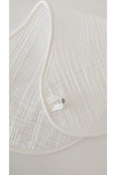 O&G Collection Pack of 2 100% Cotton Organic 4-Layer Muslin Baby Shoulder Cover / Muslin Mouth Wipes / Nickel-Free Snap Fasteners
