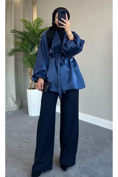 MODA MAÇKA PARK JACHETĂ DE SATIN TAFTA MARIME STANDARD PENTRU FEMEI