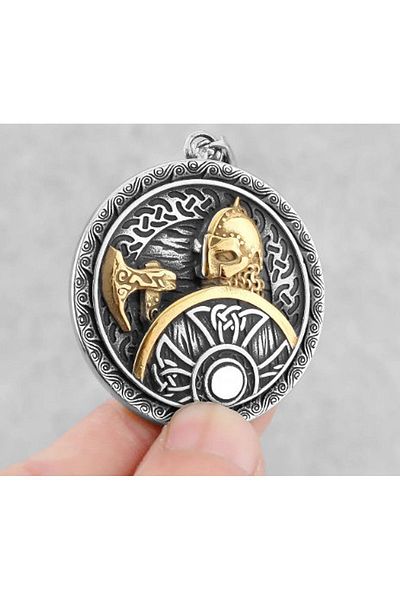 VİKİNGS God Odin Mythology Scandinavian Viking Necklace - Warrior Design