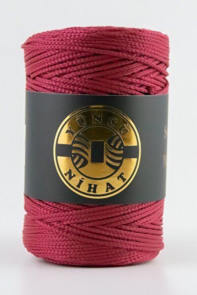 Yüncü Nihat 200 جرام - 200 متر - 2.5 ملم حبل حقيبة بوليستر مكرامية باللون الأ...