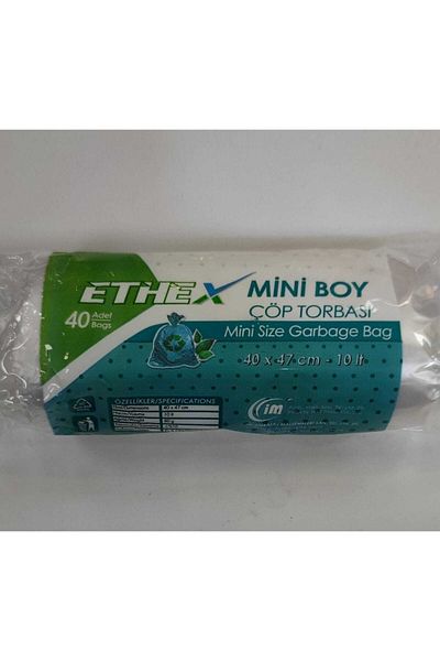 Ethex Garbage Bag Mini Size 40x47 Cm 10lt 2 Pack Garbage Bag